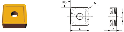 Inserts amovibles Type S SNMG-V